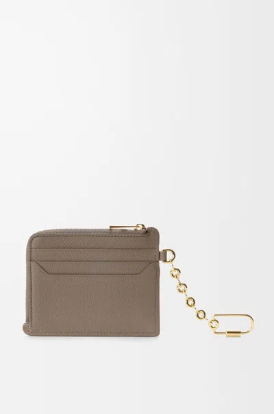 Loewe Anagram Square Coin Cardholder In Pebble Grained Calfskin