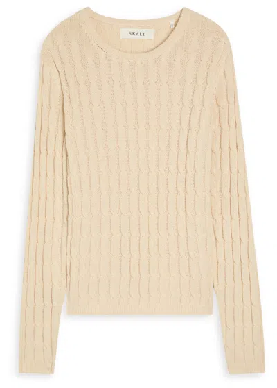 Skall Studio Marcel Cable-knit Cotton Jumper In Brown