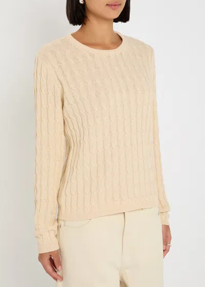 Skall Studio Marcel Cable-knit Cotton Jumper In Brown