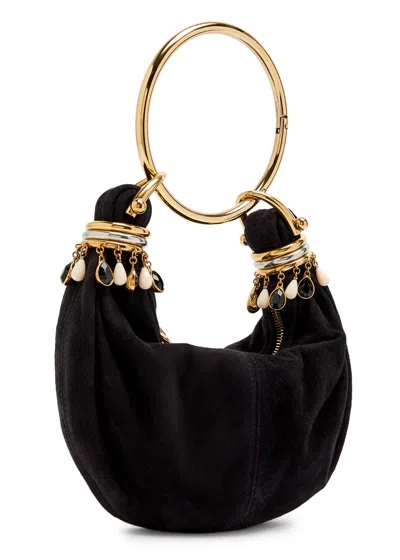 Chloé Chloe Bracelet Embellished Suede Top Handle Bag
