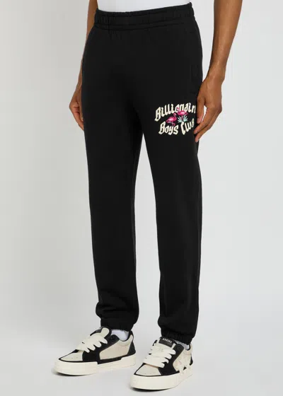 Billionaire Boys Club Flamingo Logo-printed Cotton Sweatpants In Black