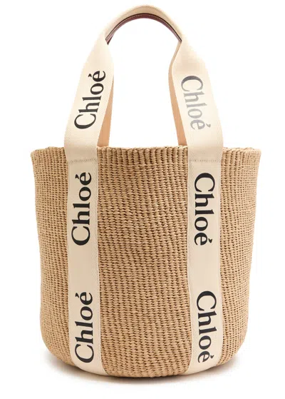 Chloé Chloe Woody Raffia Basket Bag