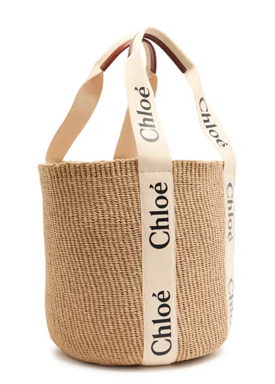 Chloé Chloe Woody Raffia Basket Bag