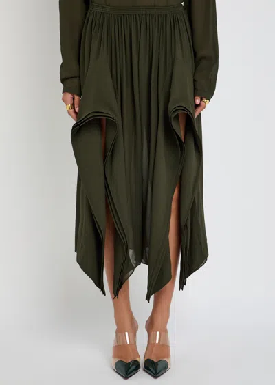 Alaïa Peek Semi-sheer Chiffon Trousers