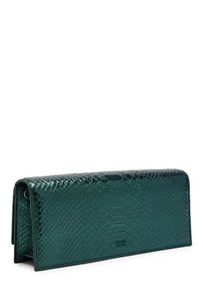 Malone Souliers Vivien Crocodile-effect Leather Clutch