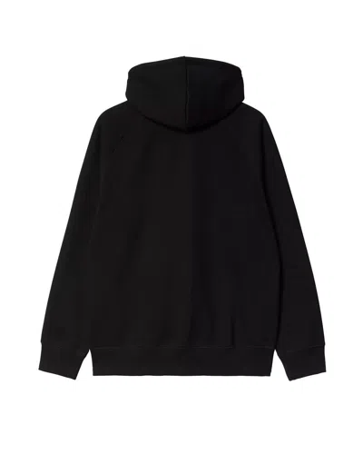 Carhartt Wip Cotton-blend Hoodie With Logo Print In Black