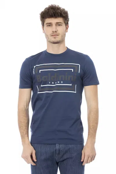 Baldinini Trend Blue Cotton T-shirt In Blue