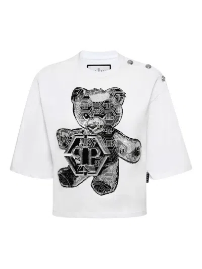 Philipp Plein 3d Teddy T-shirt In White