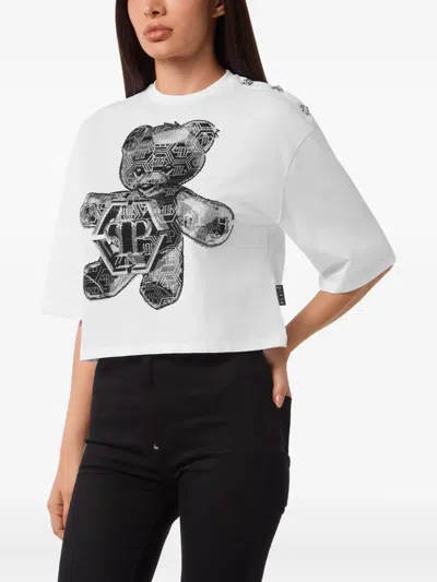 Philipp Plein 3d Teddy T-shirt In White