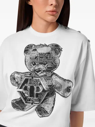 Philipp Plein 3d Teddy T-shirt In White