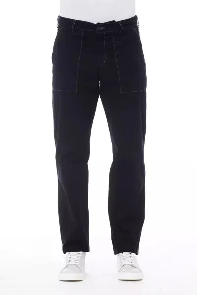 Alpha Studio Blue Cotton Jeans & Pant