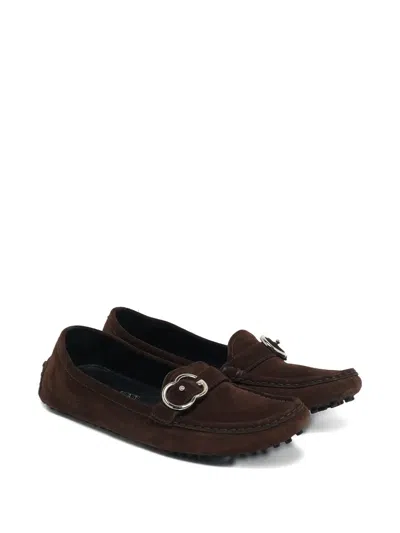 Pre-owned Gucci Suede Loafers