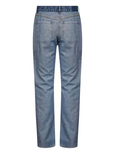 Mm6 Maison Margiela Inside-out Five-pocket Jeans In Blue