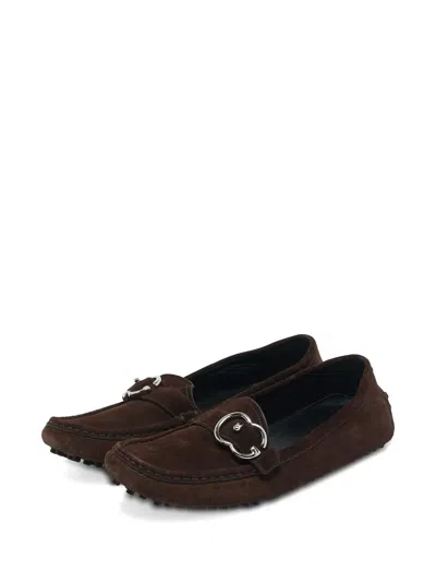Pre-owned Gucci Suede Loafers