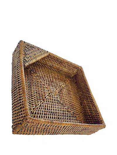 Sambonet Square-shape Napkin Holder In Brown