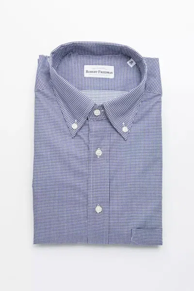 Robert Friedman Blue Cotton Shirt In Blue