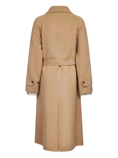 Marni Camel Virgin Wool And Cashmere Single-breasted Coat In Neutral