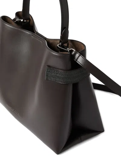 Brunello Cucinelli Essence Leather Tote Bag