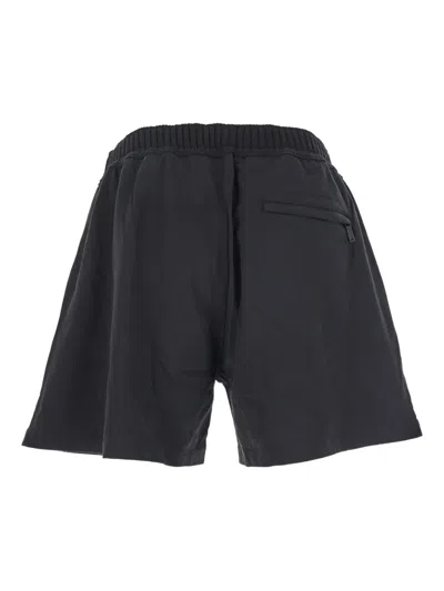 Dsquared2 Black Bermuda With Elastic Waist And Drawstring And Logo On The Front In Cotton Man In Black