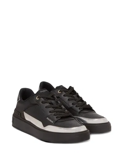 Balmain B-court Flip Sneakers In Black