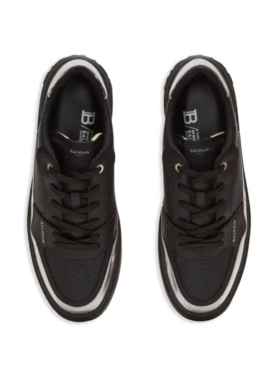 Balmain B-court Flip Sneakers In Black