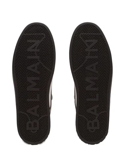 Balmain B-court Flip Sneakers In Black