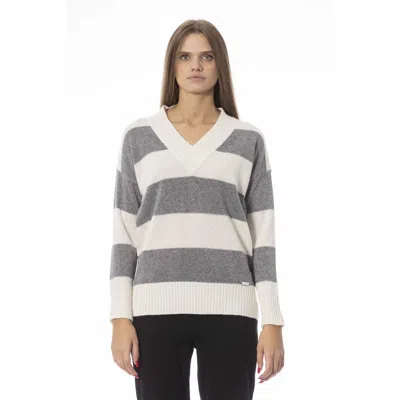 Baldinini Trend Gray Wool Sweater In Gray