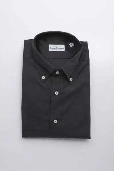 Robert Friedman Black Cotton Shirt In Black