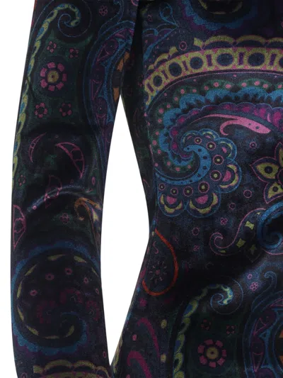 Etro Velvet Top In Multi