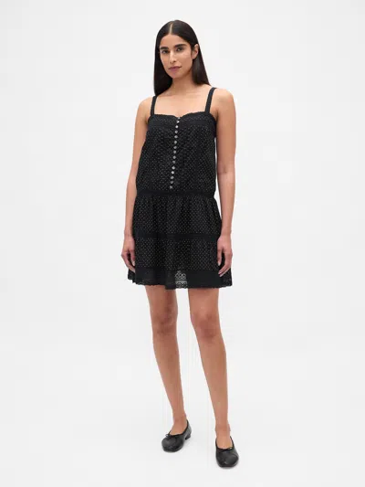 Gap Lace-trim Drop-waist Mini Dress