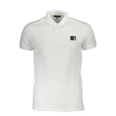 Cavalli Class White Cotton Men Polo Shirt In White