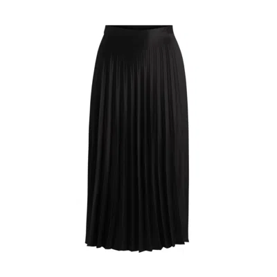 Hugo Boss Pliss Skirt With Micro Print In Black
