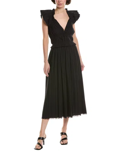 Sea Ny Grier Pleated Midi Dress In Black
