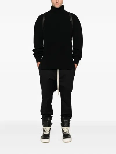Rick Owens Drawstring Trousers In Black