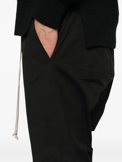 Rick Owens Drawstring Trousers In Black