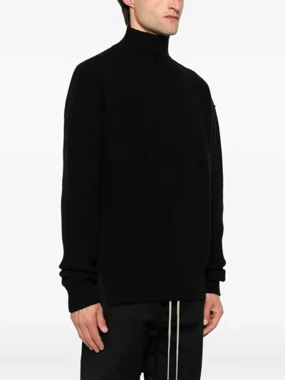 Rick Owens High-neck Sweater In Black