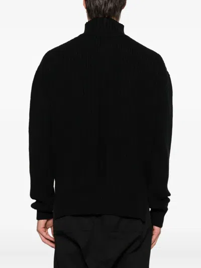 Rick Owens High-neck Sweater In Black