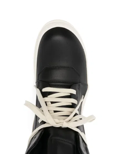 Rick Owens Geobasket High-top Leather Sneakers In White