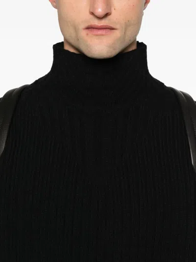 Rick Owens High-neck Sweater In Black