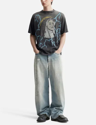 Saint Michael Maria Short Shirt T-shirt In Gray