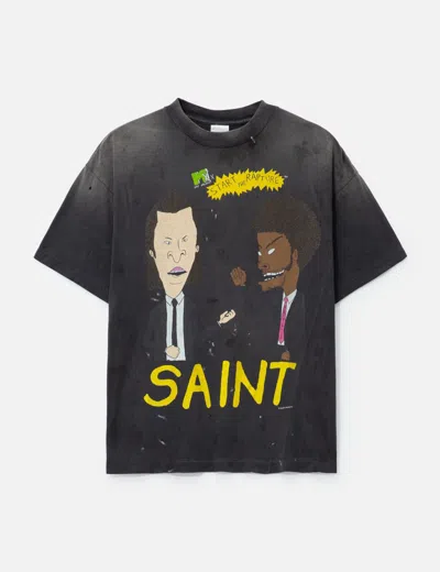 Saint Michael Rapture Short Shirt T-shirt In Black