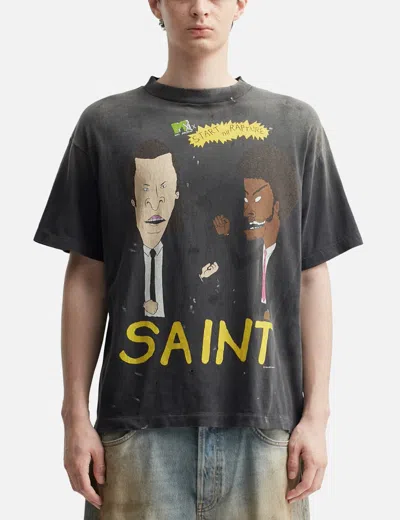 Saint Michael Rapture Short Shirt T-shirt In Black