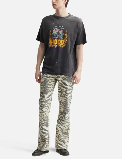 Saint Michael Saint Mxxxxxx × Neighborhood Sthd.hood Short Sleeve T-shirt In Gray