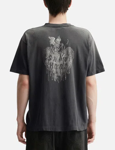 Saint Michael Saint Mxxxxxx × Neighborhood Sthd.fearless Short Sleeve T-shirt In Black