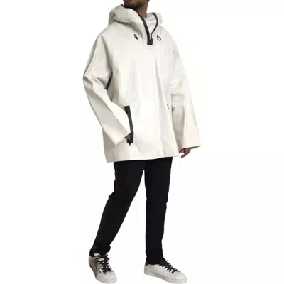 Bottega Veneta White Leather Men Waterproof Jacket Blouson In White