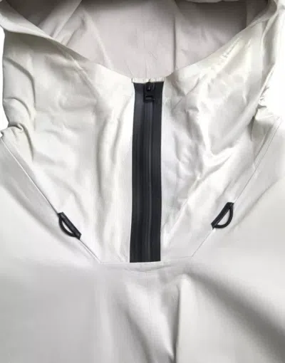 Bottega Veneta White Leather Men Waterproof Jacket Blouson In White