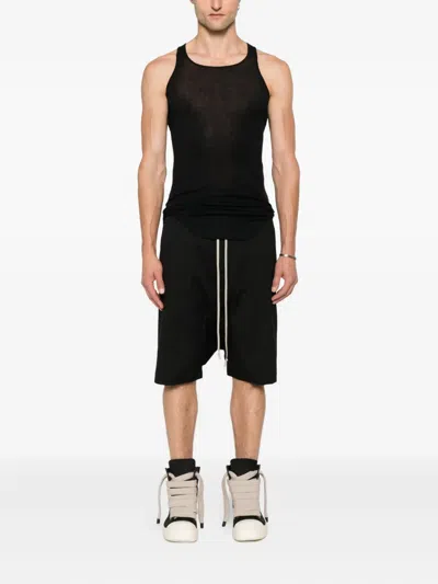 Rick Owens Drawstring Pods Shorts In Black
