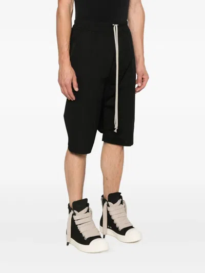 Rick Owens Drawstring Pods Shorts In Black