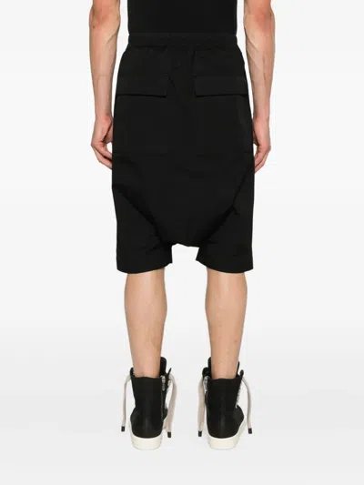 Rick Owens Drawstring Pods Shorts In Black