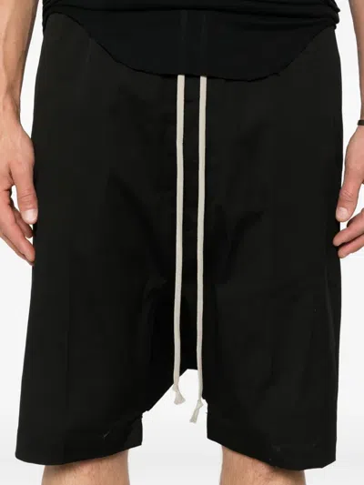 Rick Owens Drawstring Pods Shorts In Black